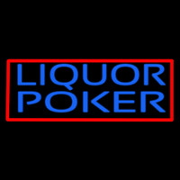 Blue Liquor Poker Neonskylt