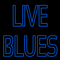 Blue Live Blues Neonskylt