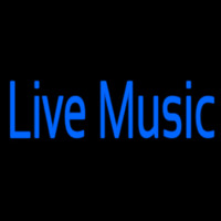Blue Live Music Neonskylt