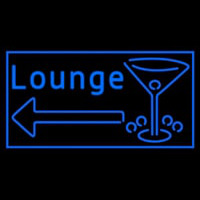 Blue Lounge With Arrow And Martini Glass Neonskylt