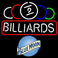 Blue Moon Ball Billiard Te t Pool 24 24 Beer Sign Neonskylt