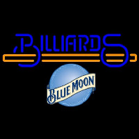 Blue Moon Billiards Te t With Stick Pool Beer Sign Neonskylt