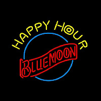 Blue Moon Classic Happy Hour Beer Sign Neonskylt