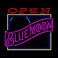 Blue Moon Classic Open Beer Sign Neonskylt