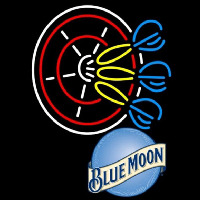 Blue Moon Darts Beer Sign Neonskylt
