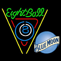 Blue Moon Eightball Billiards Pool Beer Sign Neonskylt