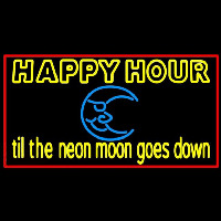 Blue Moon Happy Hour Till Beer Sign Neonskylt