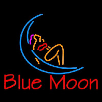 Blue Moon Lady Orange Beer Neonskylt
