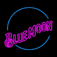 Blue Moon Pink Beer Sign Neonskylt