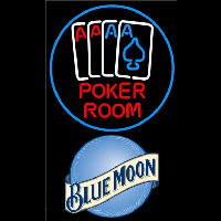 Blue Moon Poker Room Beer Sign Neonskylt