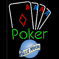 Blue Moon Poker Tournament Beer Sign Neonskylt