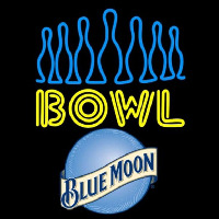 Blue Moon Ten Pin Bowling Beer Sign Neonskylt