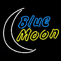 Blue Moon Yellow Beer Sign Neonskylt