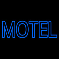 Blue Motel Double Stroke Neonskylt