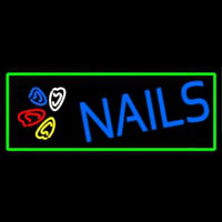 Blue Nails Logo Neonskylt