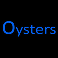 Blue Oysters Cursive Neonskylt