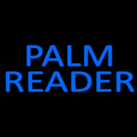 Blue Palm Reader Block Neonskylt