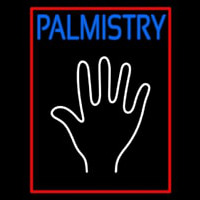 Blue Palmistry Red Border Neonskylt