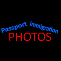 Blue Passport Immigration Photos Neonskylt