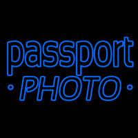 Blue Passport Neonskylt