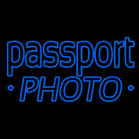 Blue Passport Neonskylt