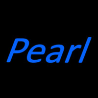 Blue Pearl Cursive Neonskylt