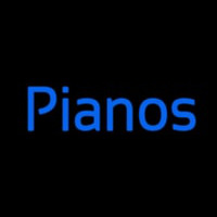Blue Pianos Cursive 1 Neonskylt