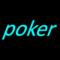 Blue Poker Neonskylt
