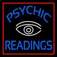 Blue Psychic Readings White Eye Neonskylt