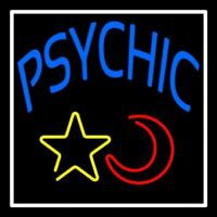 Blue Psychic With Moon And Star Neonskylt