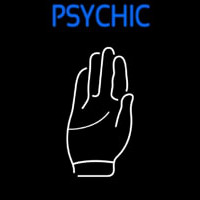 Blue Psychic With Palm Neonskylt