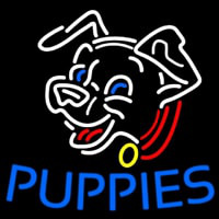 Blue Puppies Neonskylt