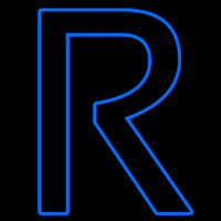 Blue R Logo Neonskylt