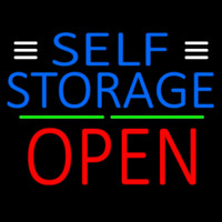 Blue Self Storage With Open 1 Neonskylt