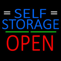 Blue Self Storage With Open 2 Neonskylt