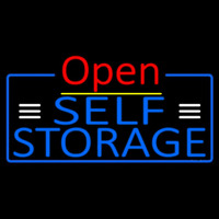 Blue Self Storage With Open 4 Neonskylt