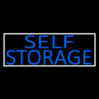 Blue Self Storage With White Border Neonskylt