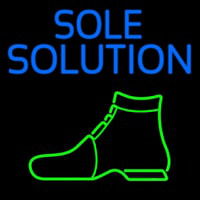 Blue Sole Solution Neonskylt