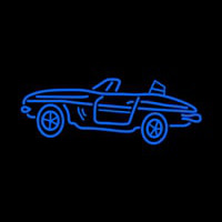 Blue Sport Car Neonskylt