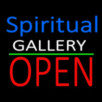Blue Spritual White Gallery With Open 1 Neonskylt