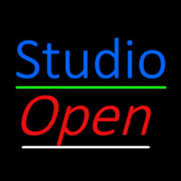 Blue Studio Red Open 1 Neonskylt