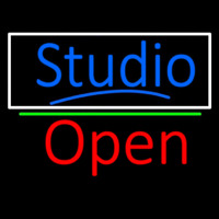 Blue Studio With Open 2 Neonskylt