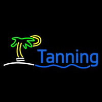 Blue Tanning Palm Tree Neonskylt