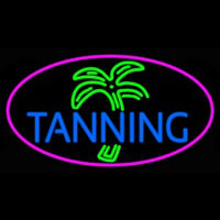 Blue Tanning Palm Tree Neonskylt