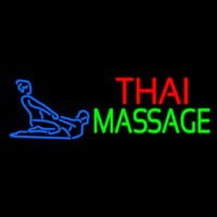 Blue Thai Massage Logo Neonskylt