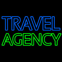 Blue Travel Green Agency Neonskylt