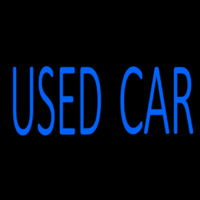 Blue Used Car Block Neonskylt