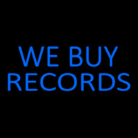 Blue We Buy Records 2 Neonskylt