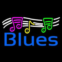 Blues With Musical Note 1 Neonskylt