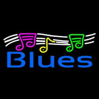 Blues With Musical Note 1 Neonskylt